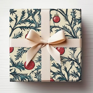 William Morris Wrapping Paper Roll William Morris Christmas Wrapping Ornate Vintage Christmas Wrapping Paper Roll Gift Wrap