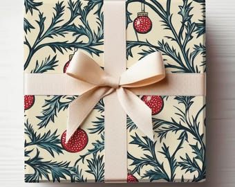 William Morris Wrapping Paper Roll William Morris Christmas Wrapping Ornate Vintage Christmas Wrapping Paper Roll Gift Wrap