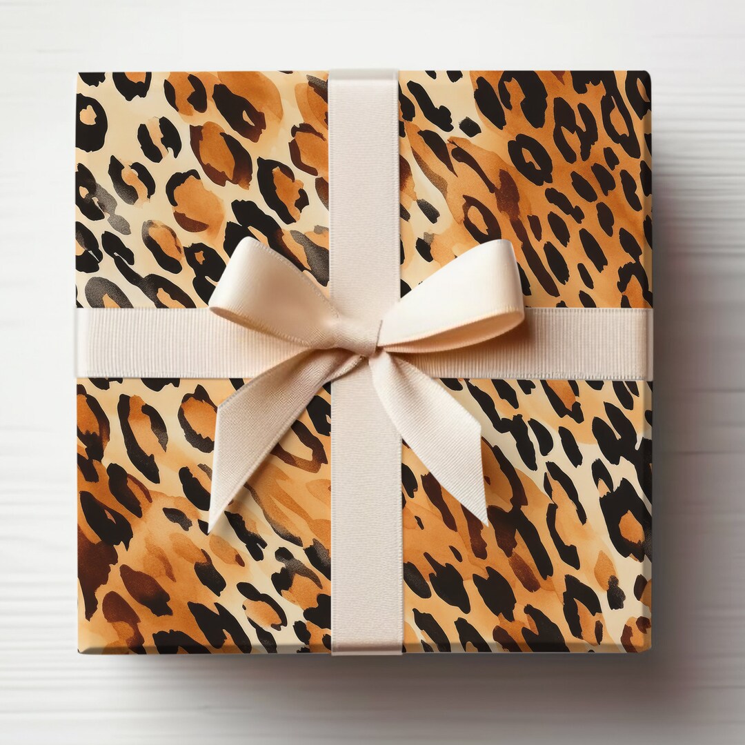 Cheetah Wrapping Paper Animal Print, Leopard Print Wrapping Paper Roll ...