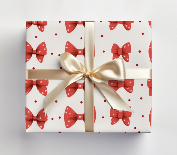 Red ribbon gift wrap discount