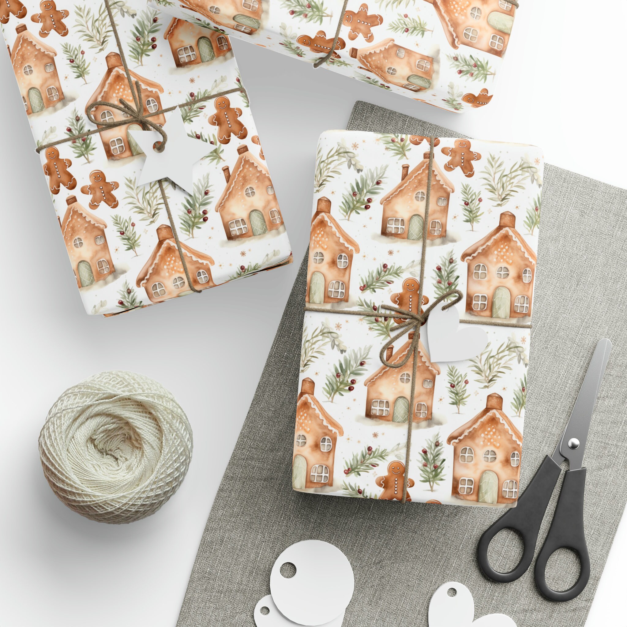WRAP STORM Weihnachtsgeschenkpapier Mit Lebkuchenmotiv – 1 Rolle