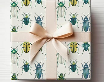 Bug inpakpapier voor jongens, bugs cadeaupapier, insecten inpakpapier, entomologie cadeaupapier, bug liefhebbers cadeaupapier rol, bug verjaardagscadeaupapier