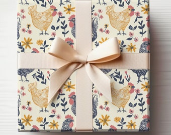Hühner Geschenkpapierrolle Geschenkrolle Rolle Hühner, Geschenkpapierrolle, Bauernhof Geschenkverpackung, Frühlingshühner