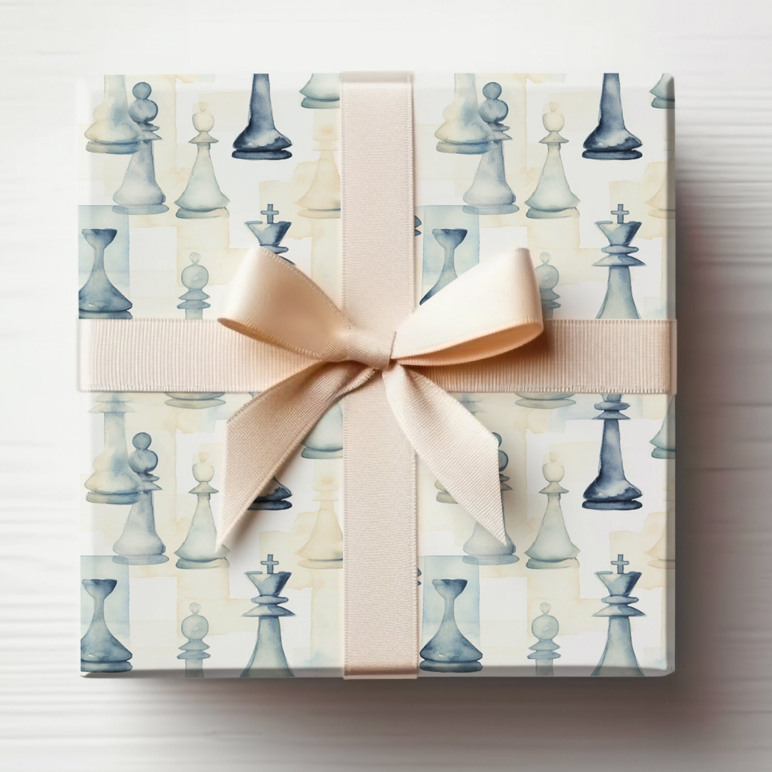 Chess Wrapping Paper Roll Chess Pieces, Chess Lovers Gift Wrapping ...