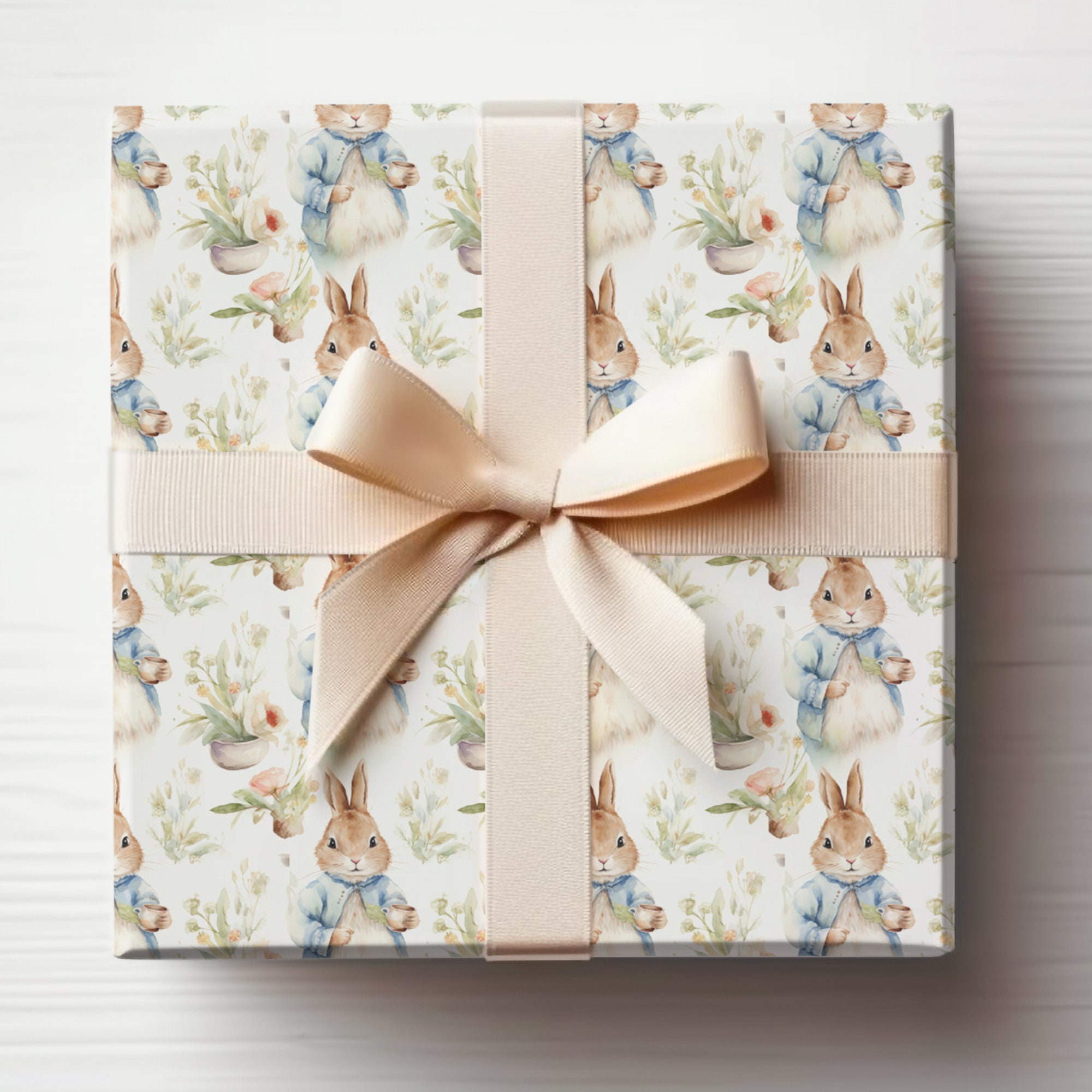 Rabbit and Greenery | Gift Wrap Rabbit and Greenery | Gift Wrap