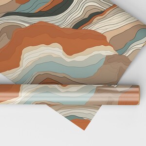 Geology Wrapping Paper Roll Geology Gift Wrap For Geologists, Geology Gift Wrapping Roll, Rock Layers Wrapping Paper image 9