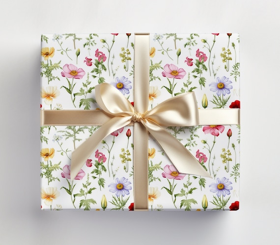 Vintage Botanical Wrapping Paper Botanical Gift Wrap With Vintage Botanical Flowers Wrapping Paper Roll
