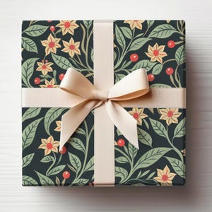 William Morris Wrapping Paper Christmas Vintage Floral Wrapping Paper Vintage Xmas Gift Wrapping Holiday Vintage Wrapping Paper Roll