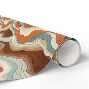 Geology Wrapping Paper Roll Geology Gift Wrap For Geologists, Geology Gift Wrapping Roll, Rock Layers Wrapping Paper image 3