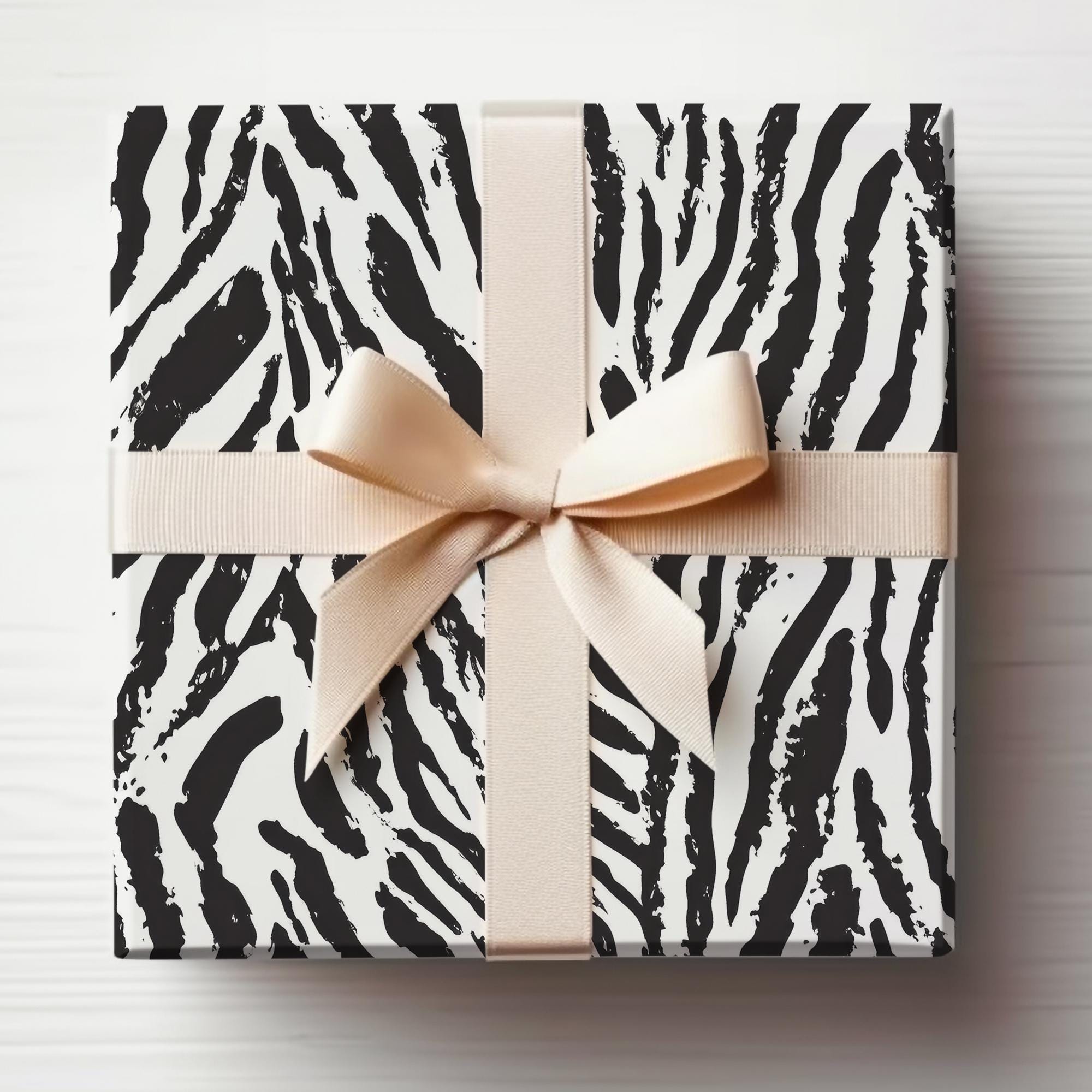 Zebra Print Wrapping Paper Zebra Print Gift Wrapping Animal Print Wrapping Paper Roll Zebra Print Black and White Wrapping Paper