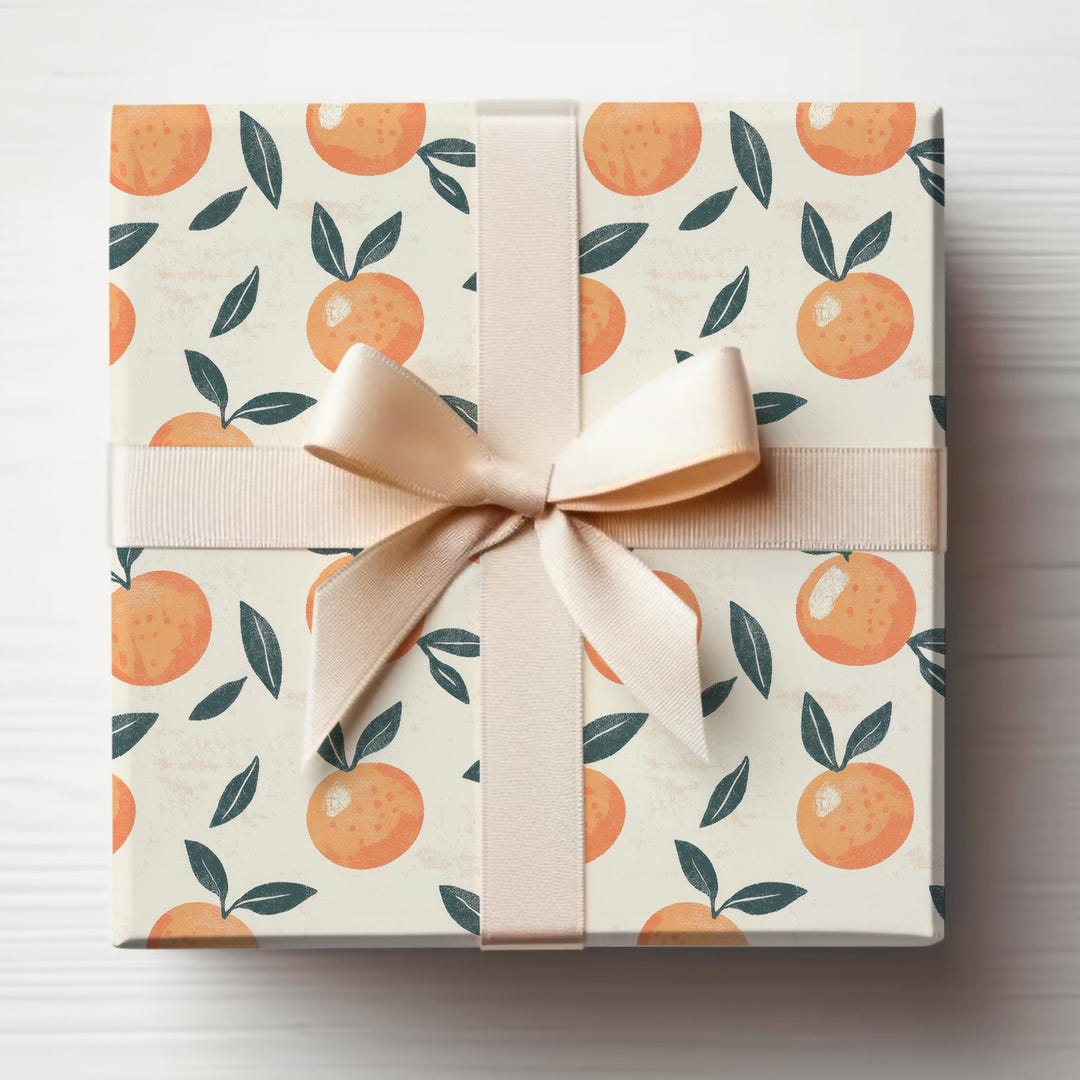 Little Cutie Wrapping Paper Roll Cutie Gift Wrap Roll Clementine ...