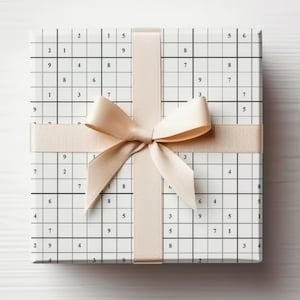 Sudoku-inslagningspapper i rulle, presentinslagningspapper för Sudokuälskare, presentinslagningspapper för riktigt Sudoku-pussel, nördigt inslagningspapper för nördar