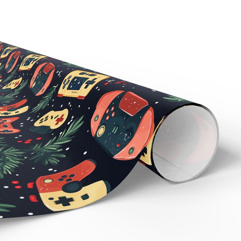 Videospiel-Geschenkpapier Videospiel-Geschenkverpackungsrolle für Videospielliebhaber Urlaub Videospiel-Geschenkverpackungsrolle Bild 2