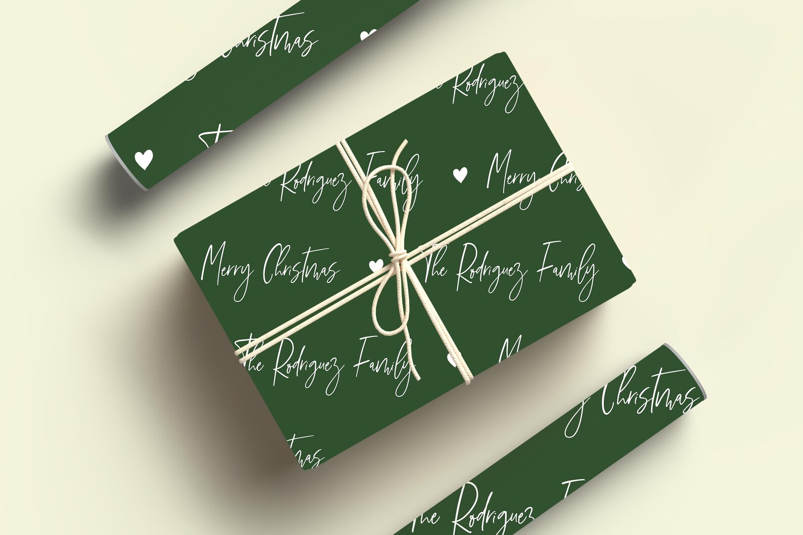 Script Wrapping Paper Customizable Name Christmas Wrapping Paper Roll ...