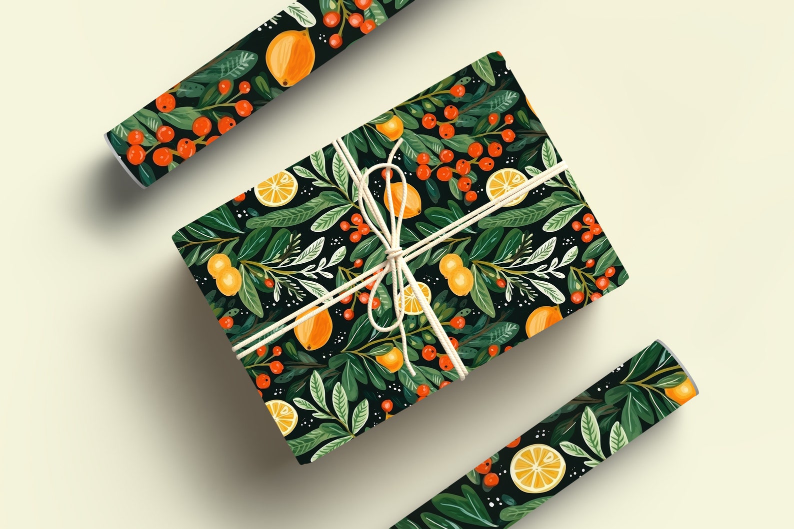 Oranges Christmas Wrapping Paper Oranges Christmas Oranges Wrapping ...