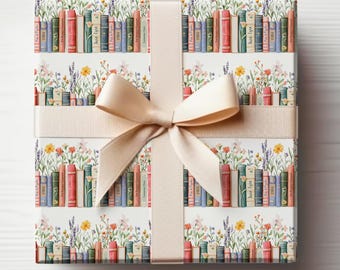 Classic Books Wrapping paper Literature Gift Wrap Jane Austen Wrapping Paper Booklover Gift Wrap Roll