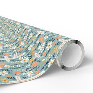 Baptism Wrapping Paper, Cross Wrapping Paper, Christian Gift Wrap Roll, Easter Cross Wrapping Paper, Religious Gift Wrap Roll, Baby Baptism image 8