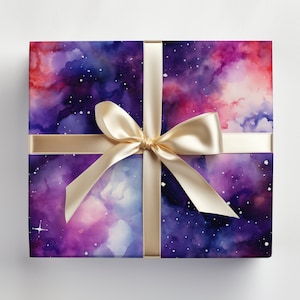 Galaxy Wrapping Paper Galaxy Gift Wrap Night Sky Wrapping Paper Watercolor Night Sky Wrapping Paper Watercolor Galaxy