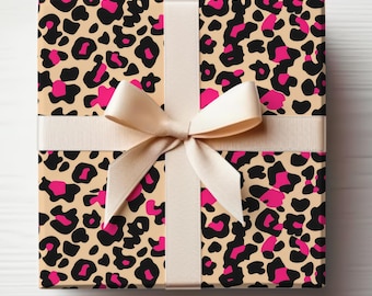Cheetah Print Wrapping Paper Pink Animal Print Wrapping Paper Roll Cheetah Gift Wrap Roll Pink Animal Print Gift Wrap