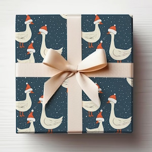 Dumme Gans Weihnachten Geschenkpapier Rolle Gans Geschenkpapier Lustige Weihnachtsgeschenkverpackung Niedliche Gans, Weihnachtsente Geschenkpapier
