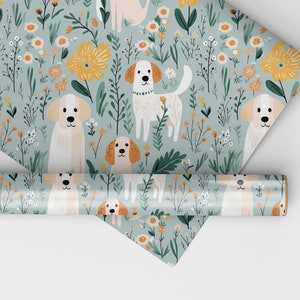 Dog Wrapping Paper, Quirky Dogs Gift Wrap for Dog Lovers, Dog Gift Wrapping Roll, Cute Dogs Wrapping Paper, Holiday Dogs Gift Wrap zdjęcie 2