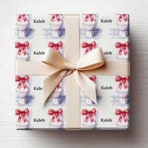Divertente carta da regalo natalizia, rotolo di carta da regalo per WC, carta da regalo per cacca, carta da regalo per WC personalizzata