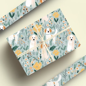 Dog Wrapping Paper, Quirky Dogs Gift Wrap for Dog Lovers, Dog Gift Wrapping Roll, Cute Dogs Wrapping Paper, Holiday Dogs Gift Wrap zdjęcie 6