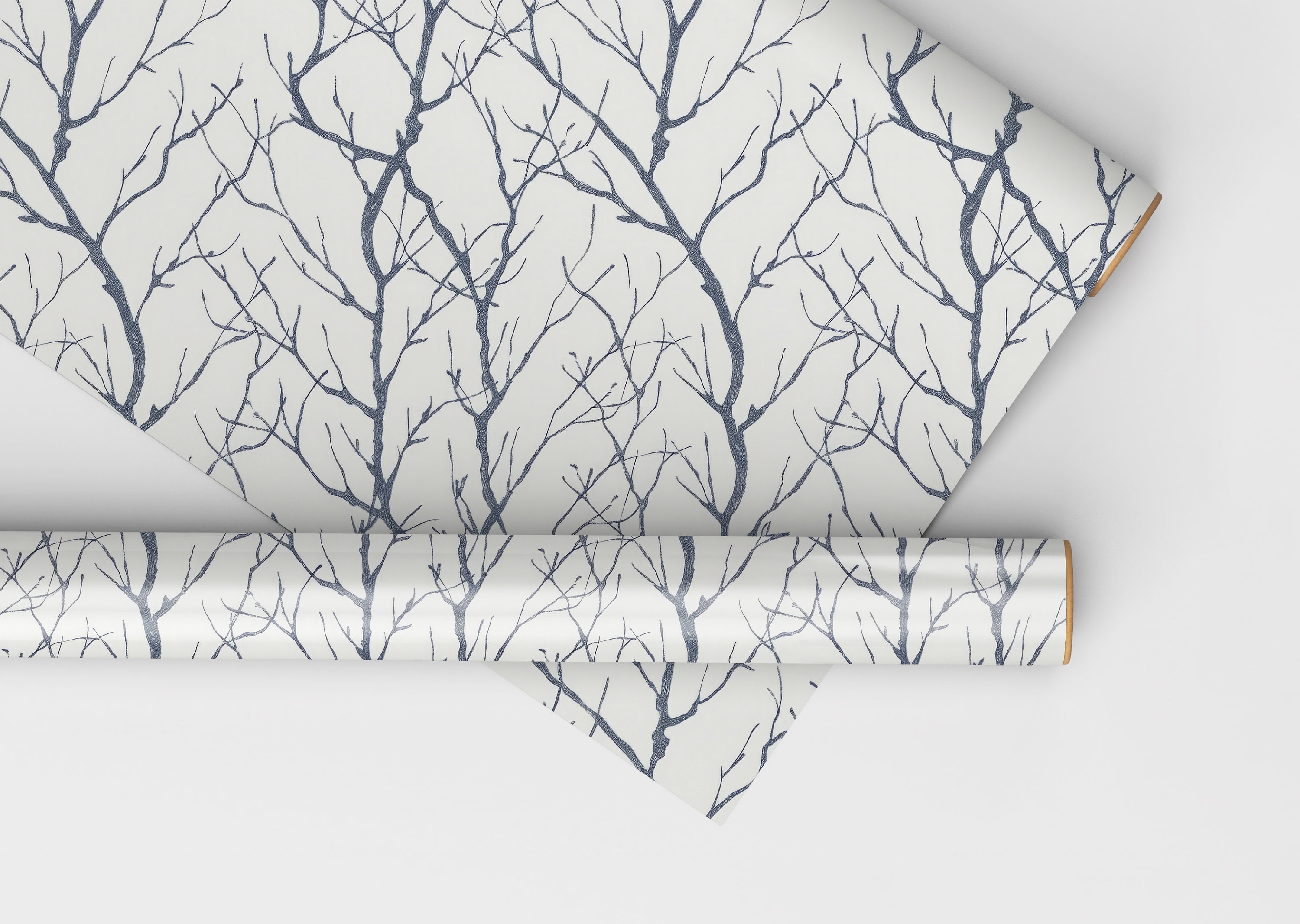 Tree Branch Wrapping Paper Roll, Winter Wrapping Paper, Bare Branches ...
