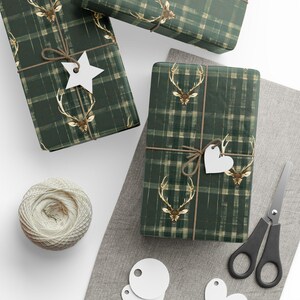Hunting Wrapping Paper Hunters Gift Wrap Deer Christmas Wrapping Paper for Men, Gift Wrap for Men Christmas Men Gift Wrapping image 3