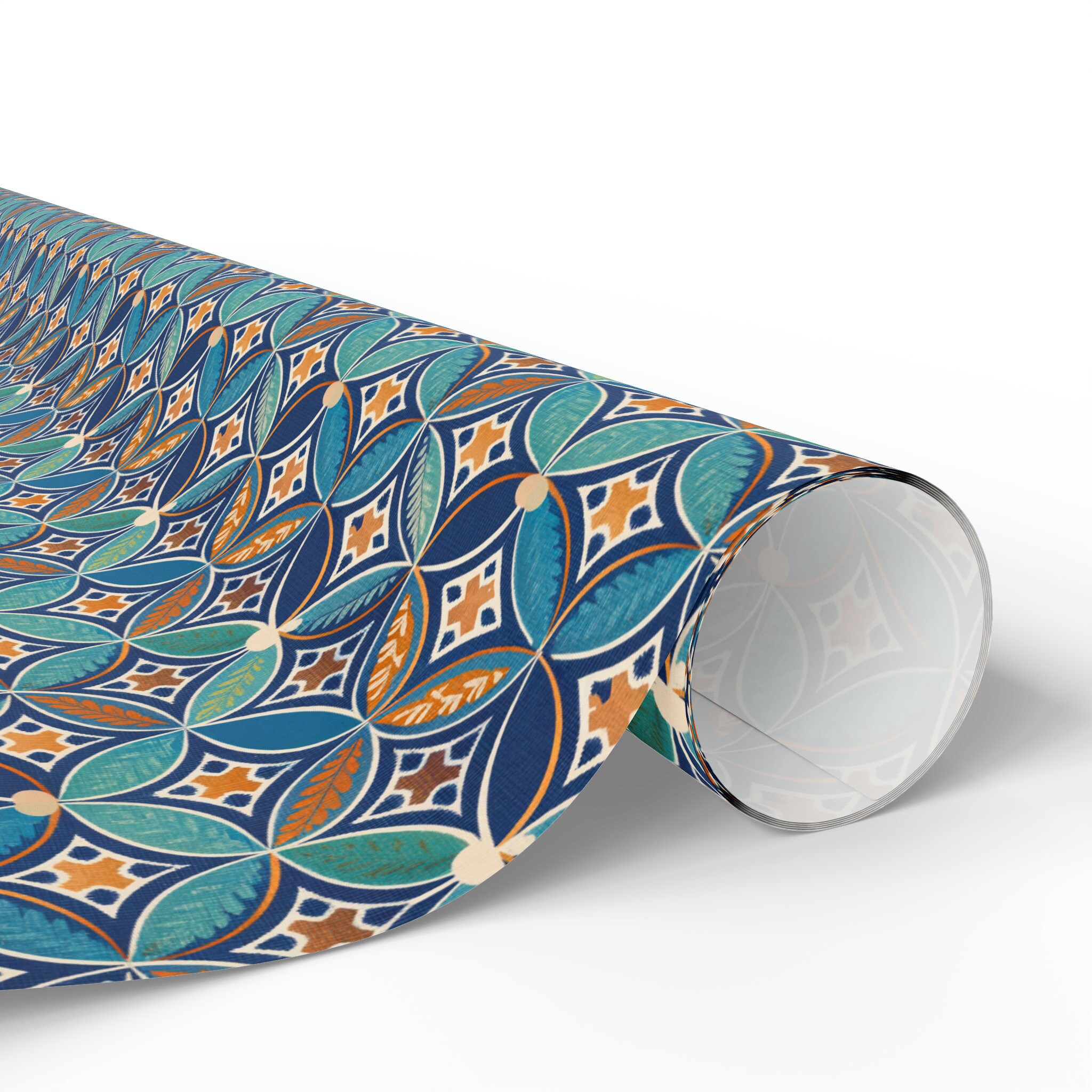 Moroccan Gift Wrap Roll Moroccan Tile Wrapping Paper Roll Geometric ...