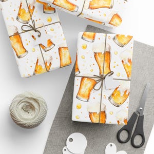 Beer Wrapping Paper Roll Beer Enthusiast Gift Wrapping Roll Christmas Beer Gift Wrapping Roll Beer image 3