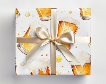 Beer Wrapping Paper Roll Beer Enthusiast Gift Wrapping Roll Christmas Beer Gift Wrapping Roll Beer