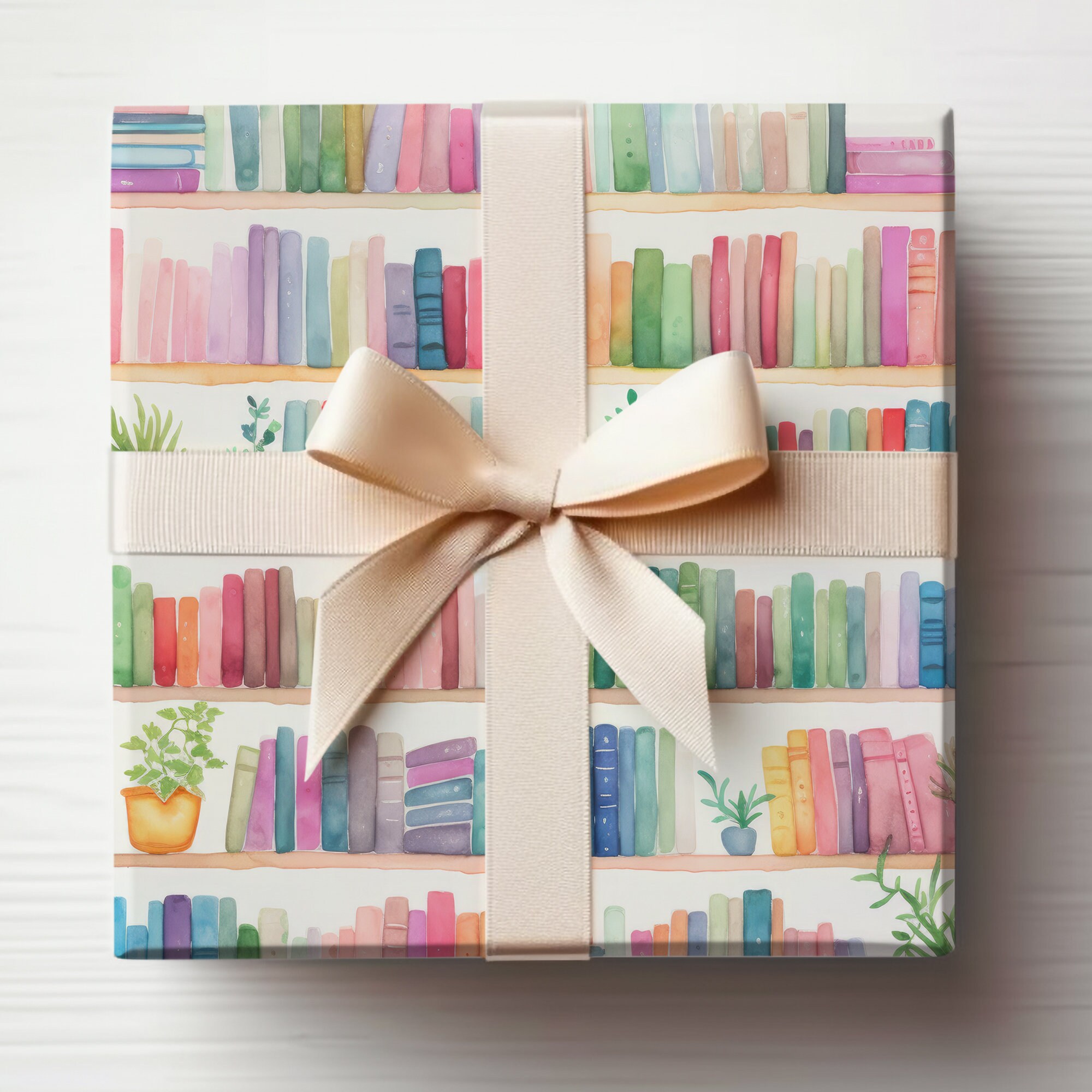 Book Wrapping Paper With Books, Book Lovers Wrapping Paper Roll ...