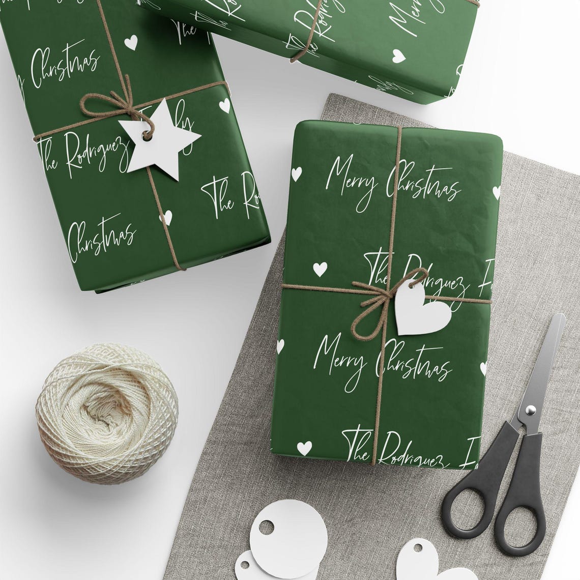 Script Wrapping Paper Customizable Name Christmas Wrapping Paper Roll ...