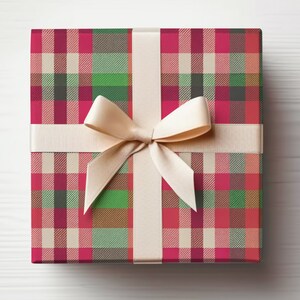 Scottish Plaid Christmas Wrapping Paper Tartan, Modern Plaid Wrapping Paper Christmas Plaid Gift Wrapping Paper, Christmas Plaid Gift Wrap