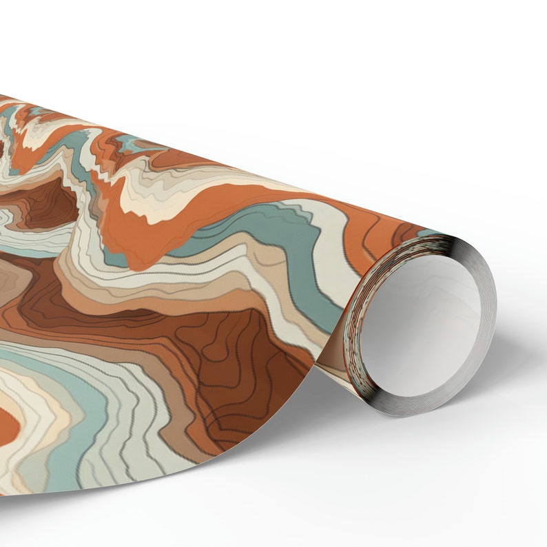 Geology Wrapping Paper Roll Geology Gift Wrap For Geologists, Geology Gift Wrapping Roll, Rock Layers Wrapping Paper image 6
