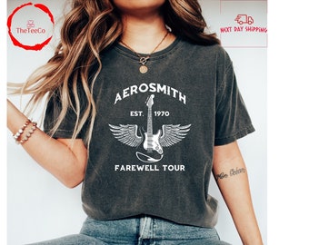 Aerosmith Farewell Tour Shirt, Hard Rock Shirt, Rock and Roll Shirt, Heavy Metal Shirt, Rock Band Concert Tour Shirt, Aerosmith Shirt