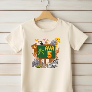 Custom Birthday Shirt, Animals Birthday Shirt, Personalized with Age and Name, Birthday Shirt, Birthday Party Shirt, Birthday Gift Shirt