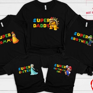 Super Mario Birthday Shirt, Super Mario Birthday Party, Super Mario Shirt, Super Mario Family Shirt