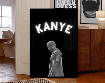 Kanye, Digital Download, Minimalist, Modern, Music, Art, Home Decor, Printable Art, Trendy, Rap, Wall Art