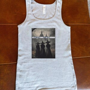 Sexy Halloween witch tank top, Cute witch tank top, Block letter Halloween tank top, Feminine Halloween tank top, Best Halloween t-shirt