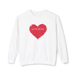 Amour Sweatshirt, Love French Inspired Jumper, Romantic Lightweight Crewneck, Valentine&#39;s Day Gift, Cozy Unisex Top, Paris Fashion Apparel