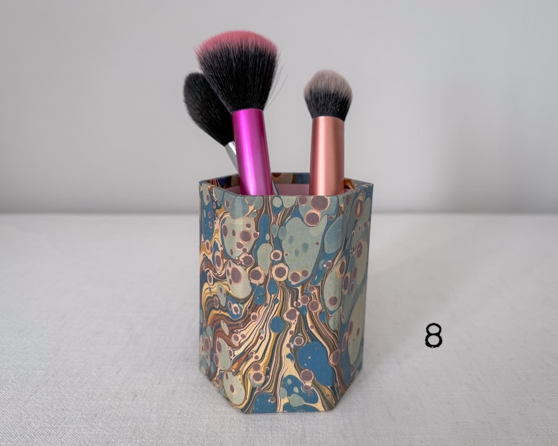 Personalised Hexagonal Pen Pot / Makeup Brush Holder image 9
