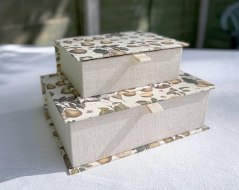Botanical Keepsake Box: Handmade Vintage Pear Memory Box