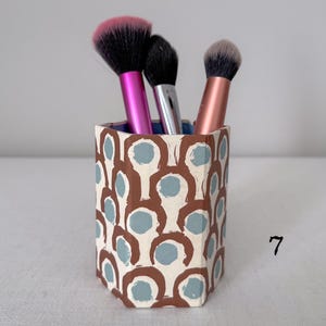 Personalised Hexagonal Pen Pot / Makeup Brush Holder image 8
