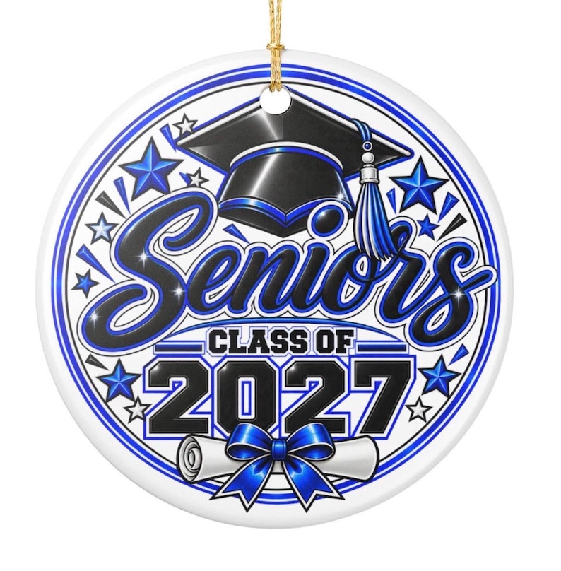 Class of 2027 Seniors Graduation Ceramic Ornament - Etsy