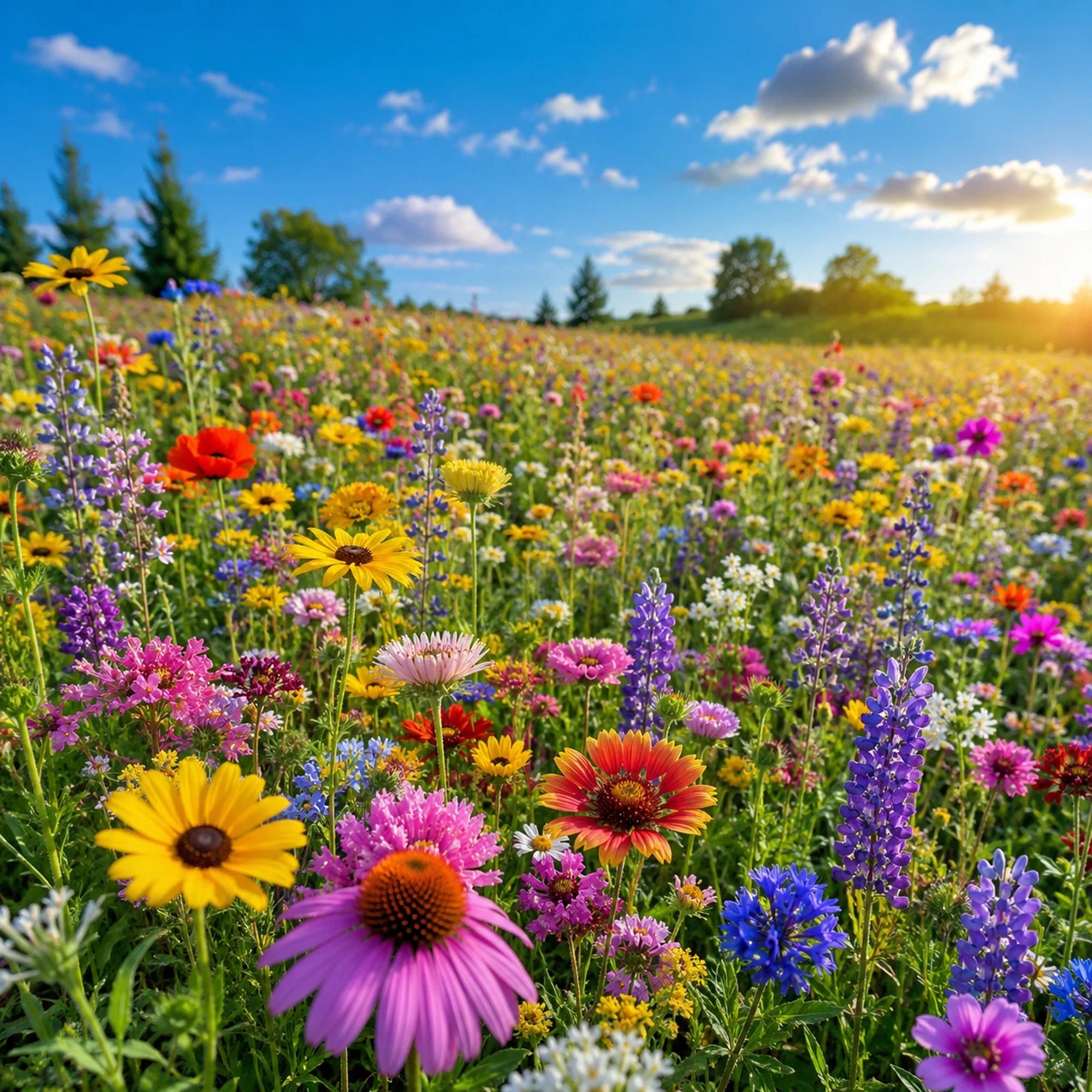 5000+ Bulk Wildflower Seeds for Planting, Colorful Mixed Wildflowers, Pollinator Garden Flower Seed Mix, Cottage Garden, Meadow Flowers