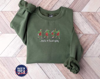 それが、クリスマス スウェットシャツ、刺繍入りクリスマス スウェットシャツ、面白いクリスマス スウェットシャツ、クリスマス ギフト