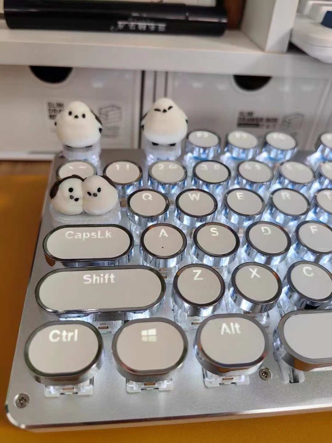 Personalized Peripherals Cute Fun White Bird, Tits, Parrot Cute ...
