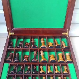 Wooden chess with weight. Gift chess set. Chess set. Personalized gift.